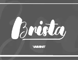 Brista Script font