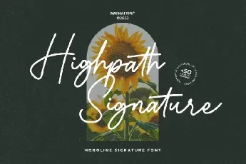 Highpath Signature font