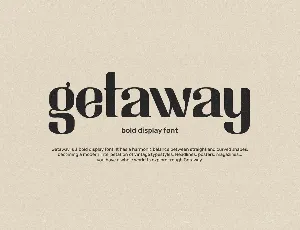 Getaway font