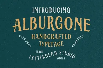 Alburgone Display font