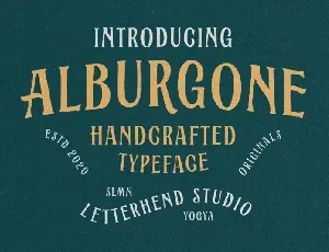 Alburgone Display font