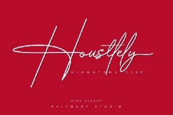 Housttely Signature font