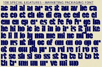 Marketing Packaging font