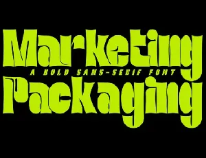 Marketing Packaging font