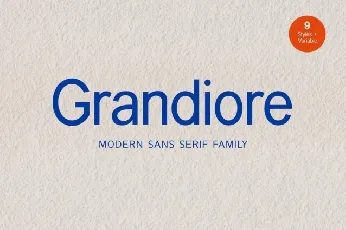 Grandiore Family font