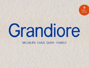 Grandiore Family font