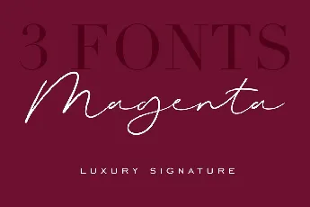 Magenta Signature font