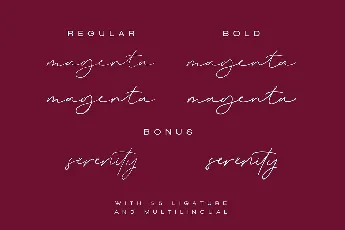 Magenta Signature font