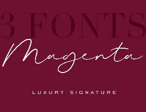 Magenta Signature font