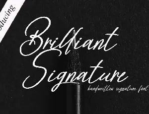 Brilliant Signature font