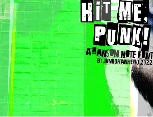 Hit me, punk! font