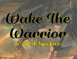 Wake The Warrior font