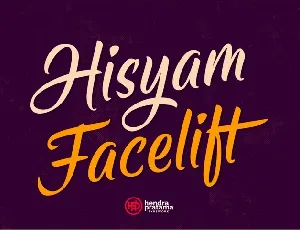 Hisyam Facelift Script font