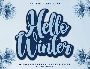 Hello Winter Script font