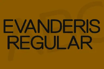 Evanderis font