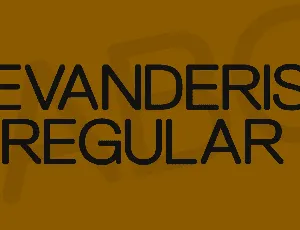 Evanderis font