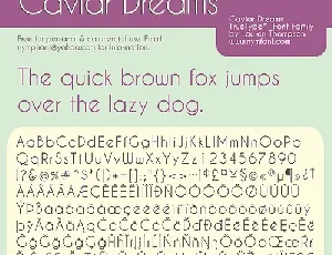 Caviar Dreams Family font