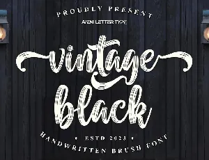 Vintage Black font