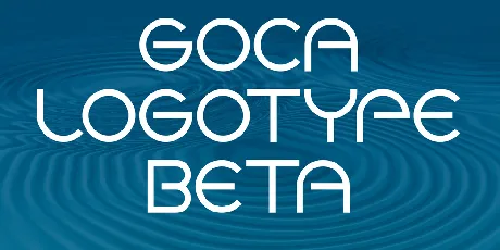 Goca logotype beta font