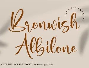 Bronwish Albilone font