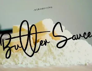 Butter Sauce Script font