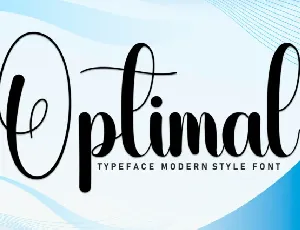 Optimal Script Typeface font