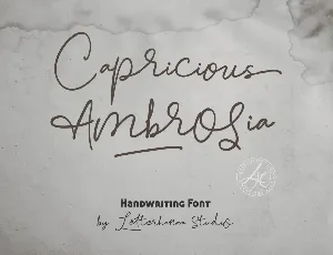 Capricious Ambrosia Free font