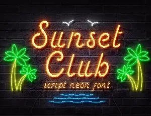 Sunset Club Free Trial font