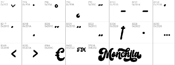 Monchila font