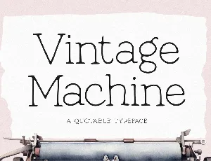 Vintage Machine font