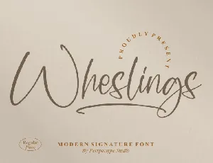 Wheslings font