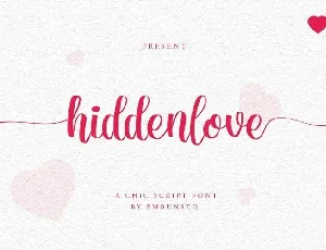 Hiddenlove Calligraphy font