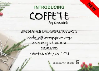 Coffete Script font