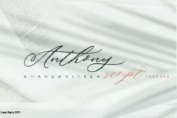 Anthony Script font