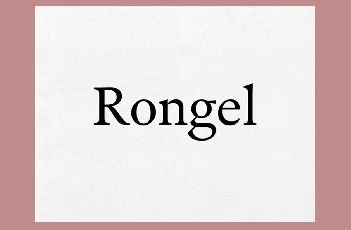 Rongel font