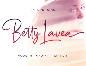 Betty Lavea Handwritten font