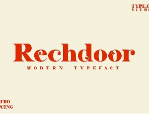 Rechdoor font