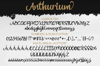 Anthurium Script font