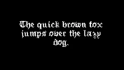 Pixeled English font