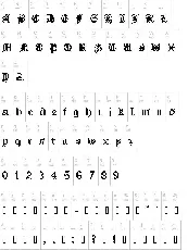 Pixeled English font