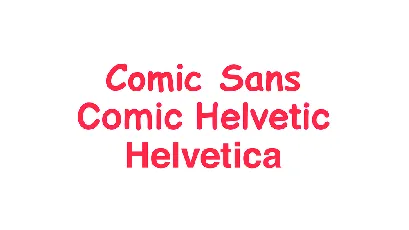 Comic Helvetic font