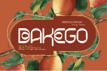 BAKEGO font