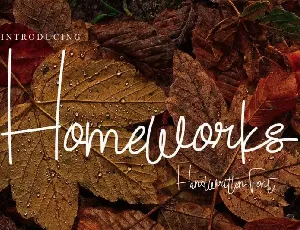 Homeworks Handwritten font