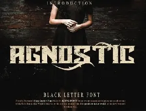 Agnostic Display font