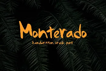 Monterado – Handwritten Brush font