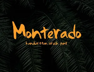 Monterado – Handwritten Brush font