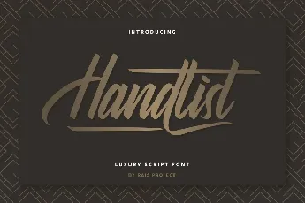 Handlist font