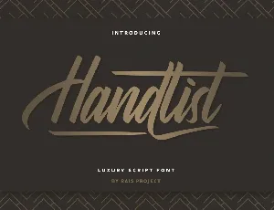 Handlist font