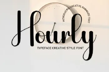 Hourly Script font