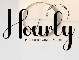 Hourly Script font